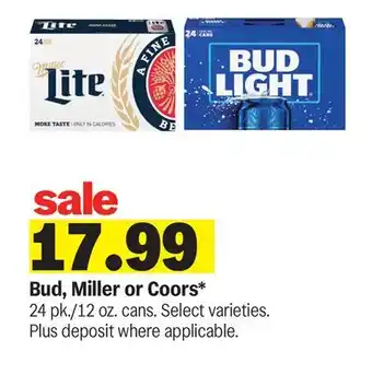 Meijer Bud, Miller or Coors offer