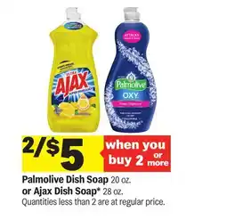 Meijer Palmolive Dish Soap 20 oz. or Ajax Dish Soap* 28 oz offer