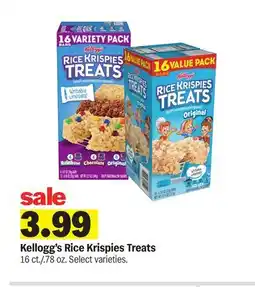 Meijer Kellogg's Rice Krispies Treats offer