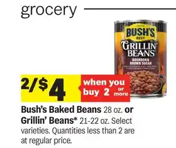 Meijer Bush's Baked Beans 28 oz. or Grillin' Beans* 21-22 oz offer