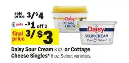 Meijer Daisy Sour Cream 8 oz. or Cottage Cheese Singles* 6 oz offer