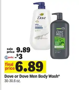 Meijer Dove or Dove Men Body Wash offer