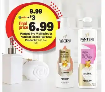 Meijer Pantene Pro-V Miracles or Nutrient Blends Hair Care Products offer