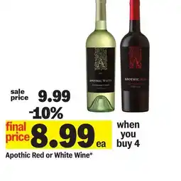 Meijer Apothic Red or White Wine offer