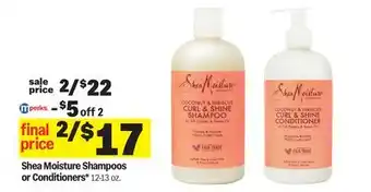 Meijer Shea Moisture Shampoos or Conditioners offer