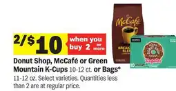 Meijer Donut Shop, McCafé or Green Mountain K-Cups 10-12 ct. or Bags 11-12 oz offer
