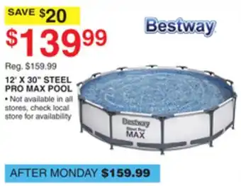 Dunham's Sports BESTWAY 12' X 30 STEEL PRO MAX POOL offer