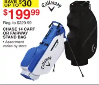 Dunham's Sports CALLAWAY CHASE 14 CART OR FAIRWAY STAND BAG offer