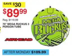 Dunham's Sports AIRHEAD 70 MEGA RUCKUS 3 PERSON TUBE offer