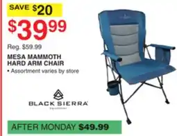 Dunham's Sports BLACK SIERRA MESA MAMMOTH HARD ARM CHAIR offer