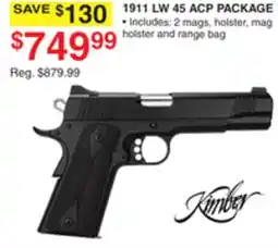 Dunham's Sports KIMBER 1911 LW 45 ACP PACKAGE offer
