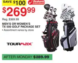 Dunham's Sports MEN'S OR WOMEN'S TX 500 GOLF PACKAGE SET offer