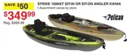 Dunham's Sports PELICAN STRIKE 100NXT SIT-IN OR SIT-ON ANGLER KAYAK offer