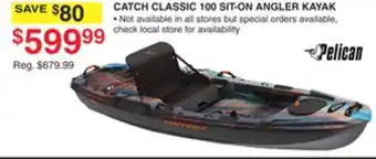 Dunham's Sports PELICAN CATCH CLASSIC 100 SIT-ON ANGLER KAYAK offer