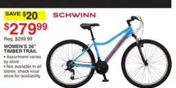 Dunham's Sports SCHWINN WOMEN'S 26 TIMBER TRAIL offer