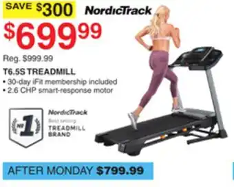 Dunham's Sports NORDICTRACK T6.5S TREADMILL offer