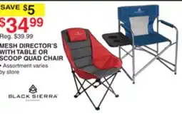 Dunham's Sports MESH DIRECTOR'S WITH TABLE OR SCOOP QUAD CHAIR offer