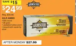 Dunham's Sports ARMSCOR 22LR AMMO offer