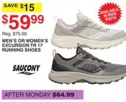 Dunham's Sports SAUCONY MEN'S OR WOMEN'S EXCURSION TR 17 RUNNING SHOES offer