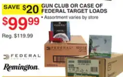 Dunham's Sports GUN CLUB CASE OF FEDERAL TARGET LOADS offer