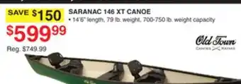 Dunham's Sports SARANAC 146 XT CANOE offer
