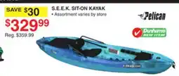 Dunham's Sports PELICAN S. E. E. K. SIT-ON KAYAK offer