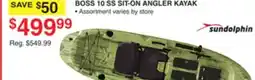 Dunham's Sports SUNDOLPHIN BOSS 10 SS SIT-ON ANGLER KAYAK offer