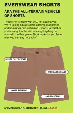 Dunham's Sports EVERYWEAR SHORTS offer