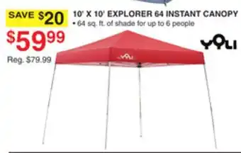 Dunham's Sports 10' X 10' EXPLORER 64 INSTANT CANOPY offer