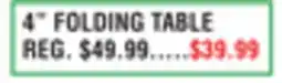 Dunham's Sports 4 FOLDING TABLE offer