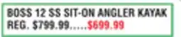 Dunham's Sports BOSS 12 SS SIT-ON ANGLER KAYAK offer