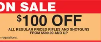 Dunham's Sports RIFLES AND SHOTGUNS offer