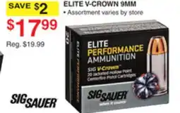 Dunham's Sports SIG SAUER ELITE V-CROWN 9MM offer