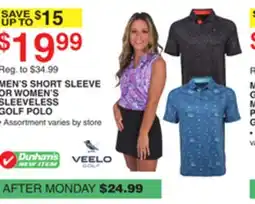 Dunham's Sports VEELO MEN'S SHORT SLEEVE OR WOMEN'S SLEEVELESS GOLF POLO offer