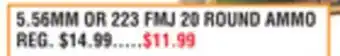 Dunham's Sports 5.56MM OR 223 FMJ 20 ROUND AMMO offer
