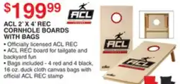 Dunham's Sports ACL 2' X 4' REC CORNHOLE BOARDS WITH BAGS offer