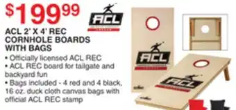 Dunham's Sports ACL 2' X 4' REC CORNHOLE BOARDS WITH BAGS offer