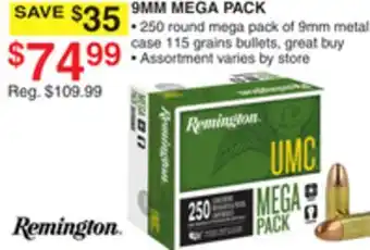 Dunham's Sports REMINGTON 9MM MEGA PACK offer
