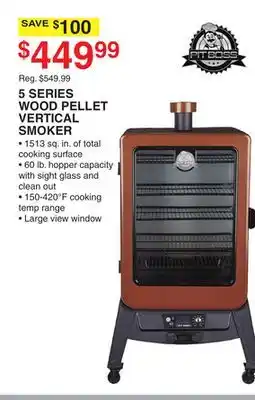 Dunham's Sports PIT BOSS 5 SERIES WOOD PELLET VERTICAL SMOKER offer