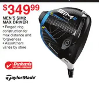Dunham's Sports MEN'S SIM2 MAX DRIVER offer