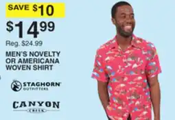 Dunham's Sports MEN'S NOVELTY OR AMERICANA WOVEN SHIRT offer