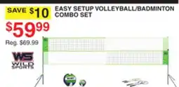 Dunham's Sports WILD SPORTS EASY SETUP VOLLEYBALL/BADMINTON COMBO SET offer