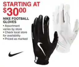 Dunham's Sports NIKE FOOTBALL GLOVES offer