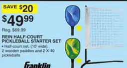 Dunham's Sports FRANKLIN REIN HALF-COURT PICKLEBALL STARTER SET offer