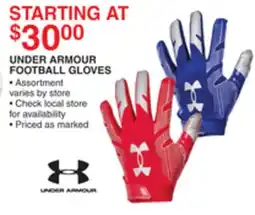 Dunham's Sports UNDER ARMOUR FOOTBALL GLOVES offer