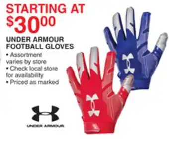 Dunham's Sports UNDER ARMOUR FOOTBALL GLOVES offer