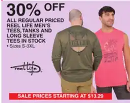 Dunham's Sports REEL LIFE MEN'S TEES, TANKS AND LONG SLEEVE TEES IN STOCK offer