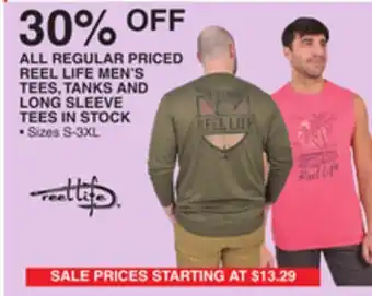Dunham's Sports REEL LIFE MEN'S TEES, TANKS AND LONG SLEEVE TEES IN STOCK offer