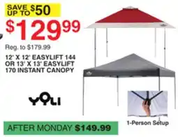 Dunham's Sports 12' X 12' EASYLIFT 144 OR 13' X 13' EASYLIFT 170 INSTANT CANOPY offer