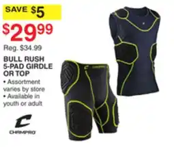 Dunham's Sports BULL RUSH 5-PAD GIRDLE OR TOP offer